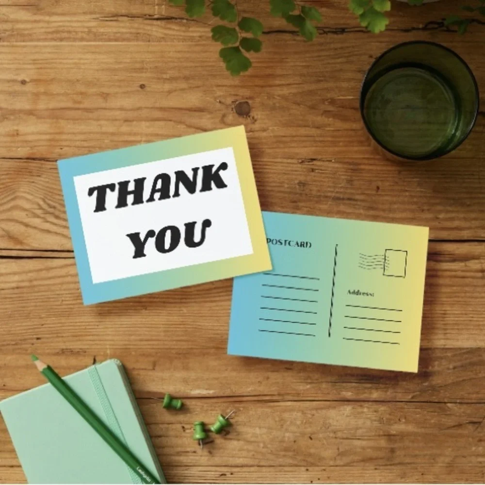 Set of 10 Thank You Post Cards